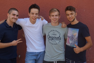 v.l.n.r. Fabian Schade, Tom Keil, Mika Geschke und Felix Gresser