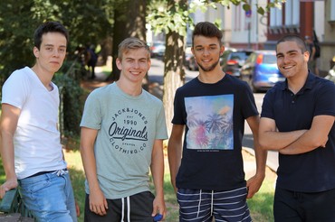 v.l.n.r. Tom Keil, Mika Geschke, Felix Gresser, Fabian Schade