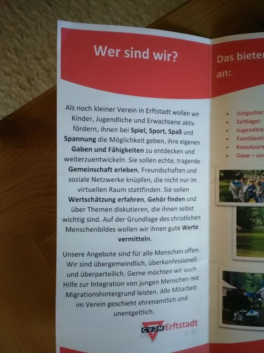 CVJM Erftstadt Flyer