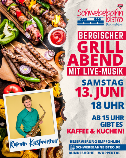 Einladung zum Grill-Abend am 13. Juni ab 18 Uhr und zum Kaffeetrinken ab 15 Uhr