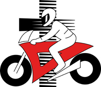 Motorradfahrer Logo